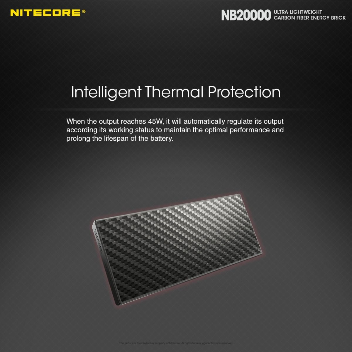 Nitecore NB20000 QC dobbel port 20000mAh powerbank lett hurtiglading USB USB-C smarttelefonlader