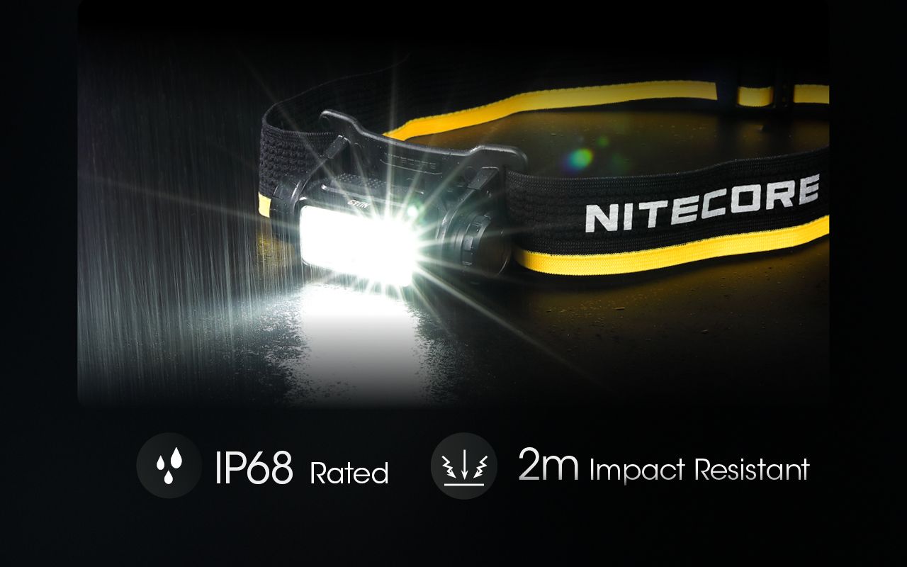 NITECORE NU43 Oppladbar Hodelykt 1400 Lumen Rødt Hvitt Lys Lang Batterilevetid Utendørs Campingutstyr