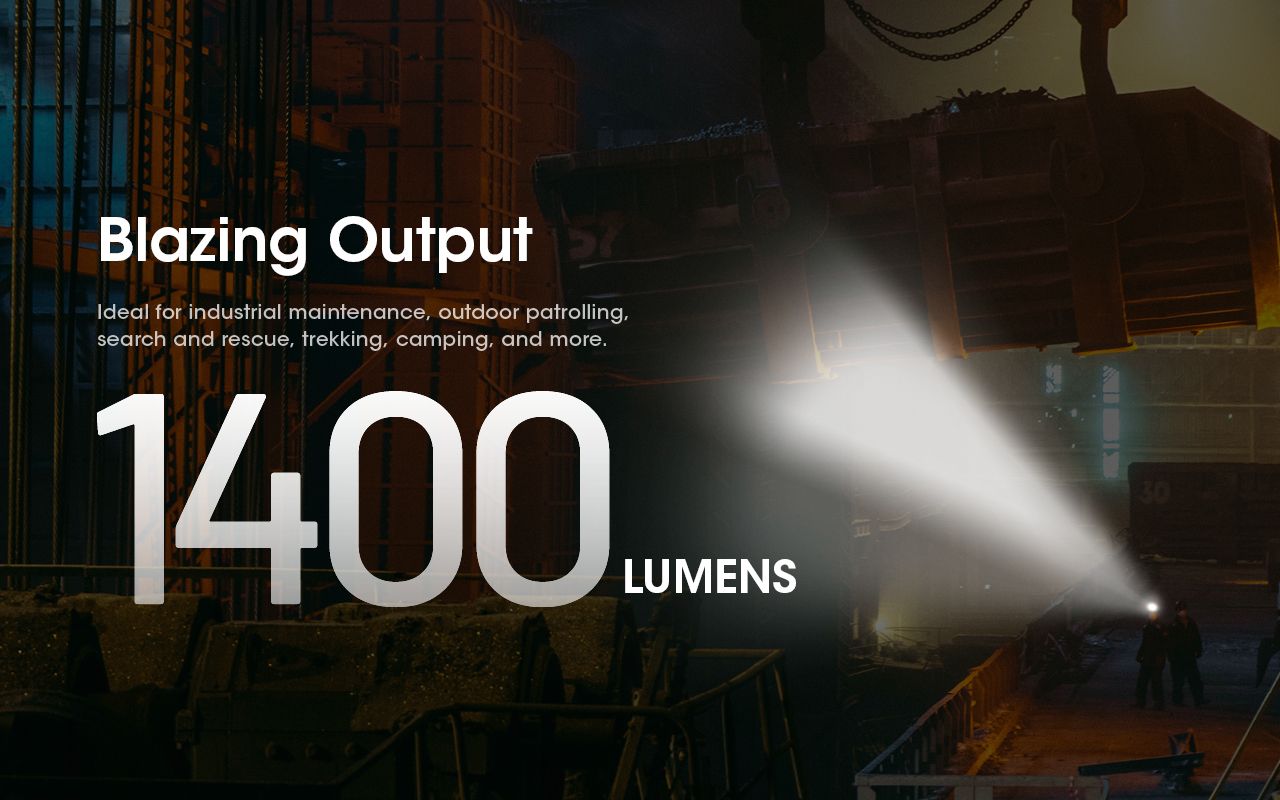 Nitecore NU50 1400 lumen LED-panne for fotturer, lett oppladbar hodelykt med lang driftstid