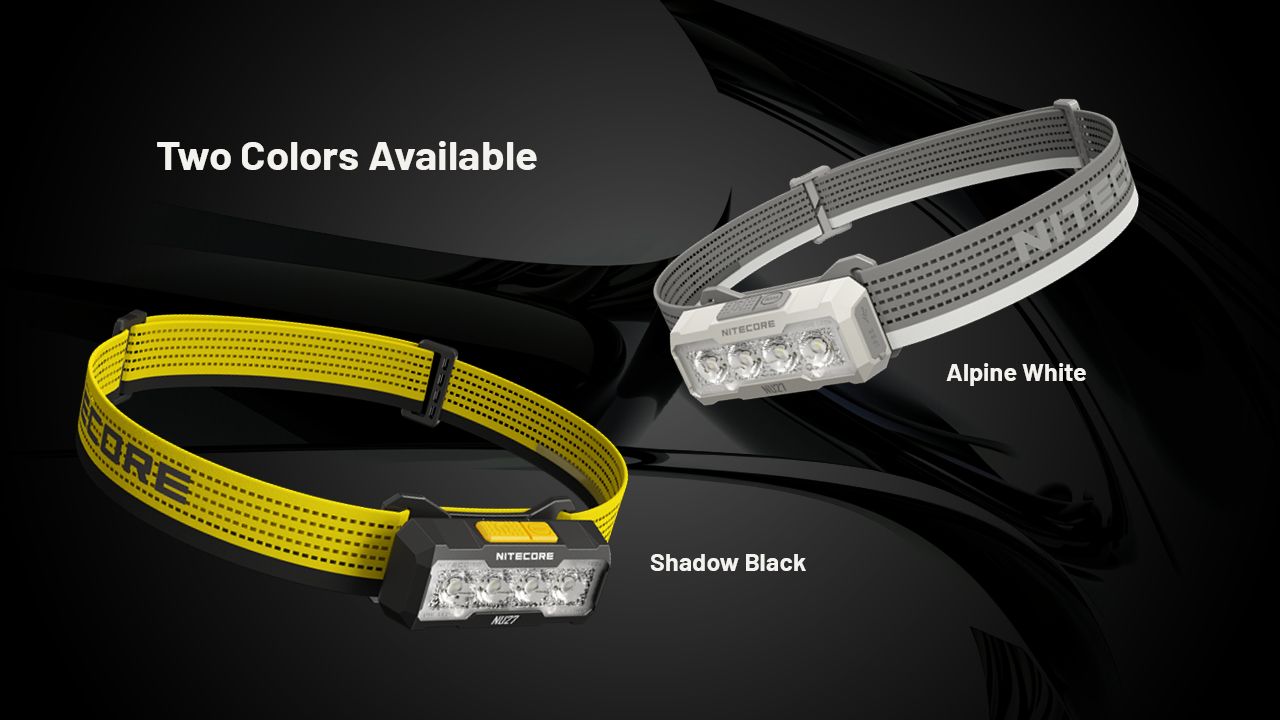 NITECORE NU27 LED oppladbar hodelykt 600 lumen MCT-teknologi camping fotturer trailrunning utendørsutstyr