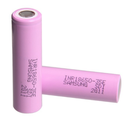 INR18650-35E 18650 3500mAh 25A Oppladbart Litiumbatteri, Høy Effekt 2-pakning for Lommelykt/Vape.