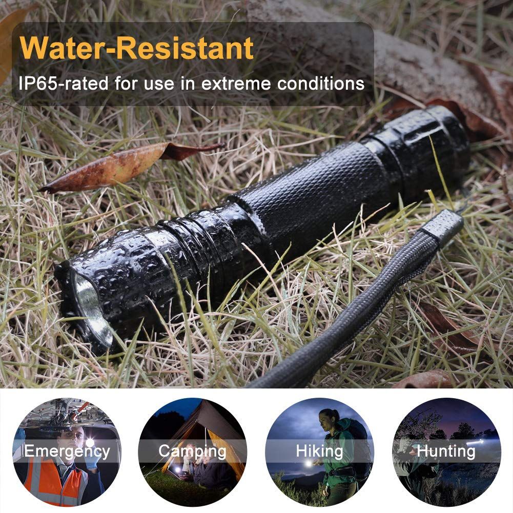 Multi Farge Velg LED lommelykt 1300 LUMENS 5 Modus Ultrafire 501B robust aluminium for friluftsliv camping