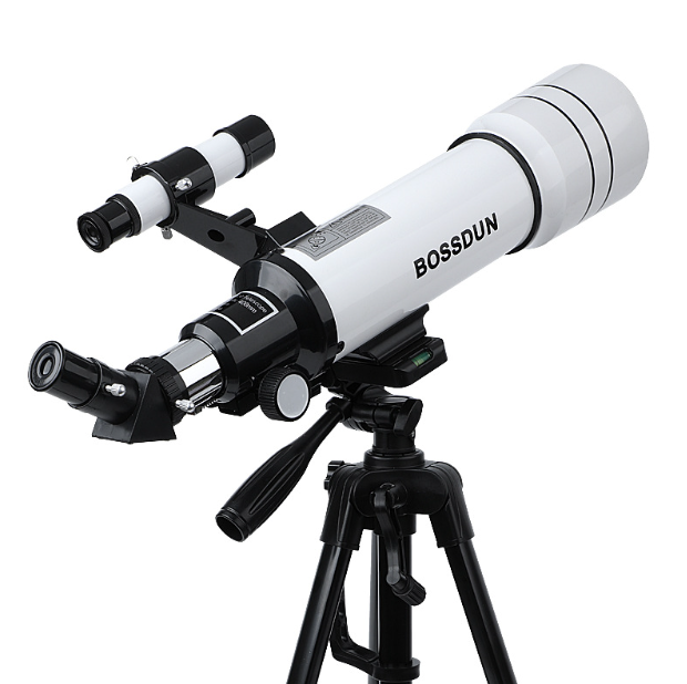 Bossdun 333X Profesjonelt astronomisk teleskop for barn Stort objektiv for måneobservasjon og stjernekikking
