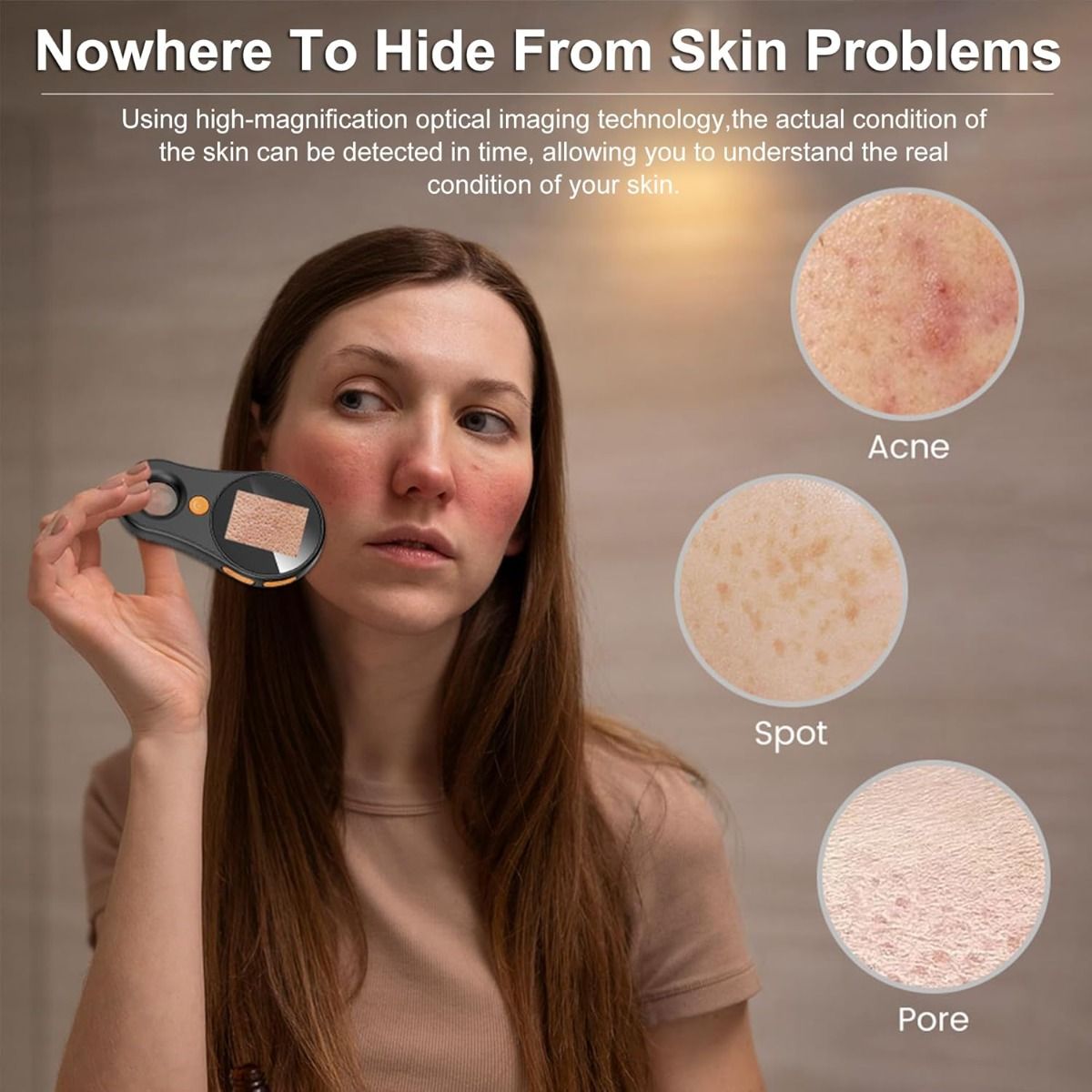 500X Forstørrelse Digitalt Mikroskop 2MP Forstørrelsesglass Elektronikkreparasjon Video Mynter Microscopio Håndholdt Dermatoskop Hudanalysemaskin