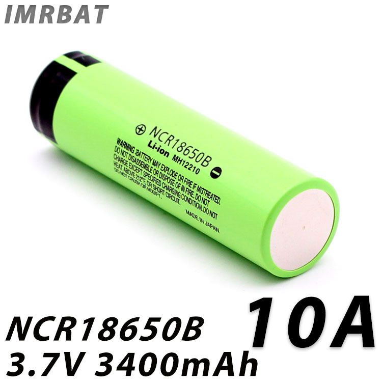 NCR18650B 3400mAh 18650 Li-Ion oppladbart batteri