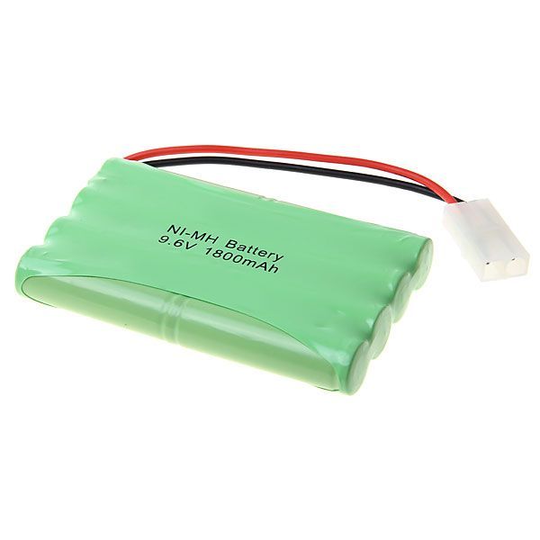 Miljøvennlig 9.6V AA 1800mAh Ni-MH oppladbart batteri for spillkontrollere og husholdningsapparater