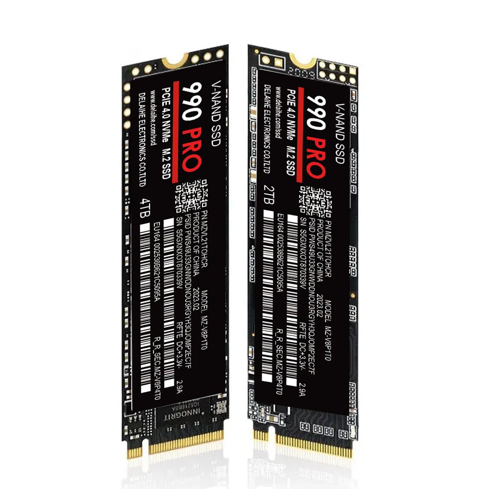 SSD høyhastighet 990 PRO PCIe 4.0 NVMe 4.0 M.2 2280 1TB 2TB 4TB SSD Intern Solid State Harddisk For Laptop PC PS4
