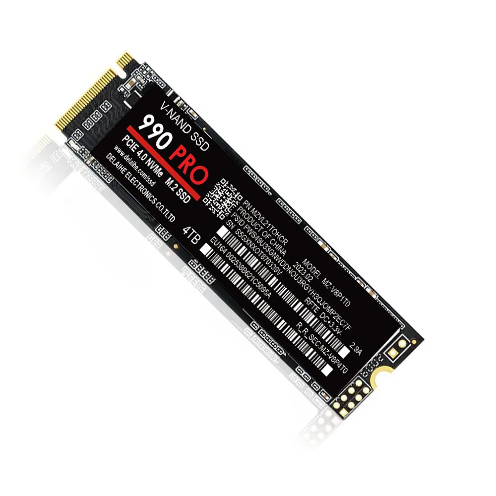 SSD høyhastighet 990 PRO PCIe 4.0 NVMe 4.0 M.2 2280 1TB 2TB 4TB SSD Intern Solid State Harddisk For Laptop PC PS4
