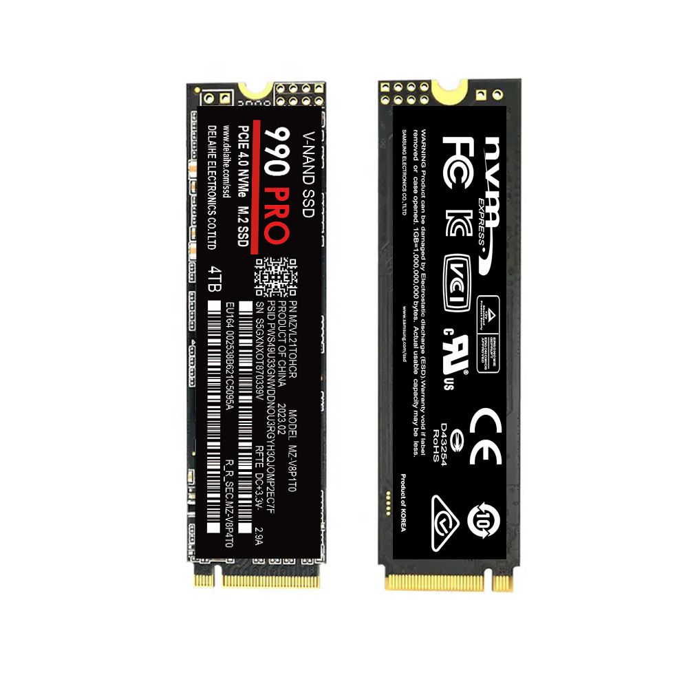 SSD høyhastighet 990 PRO PCIe 4.0 NVMe 4.0 M.2 2280 1TB 2TB 4TB SSD Intern Solid State Harddisk For Laptop PC PS4