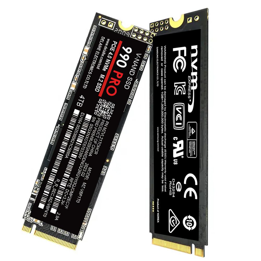 SSD høyhastighet 990 PRO PCIe 4.0 NVMe 4.0 M.2 2280 1TB 2TB 4TB SSD Intern Solid State Harddisk For Laptop PC PS4