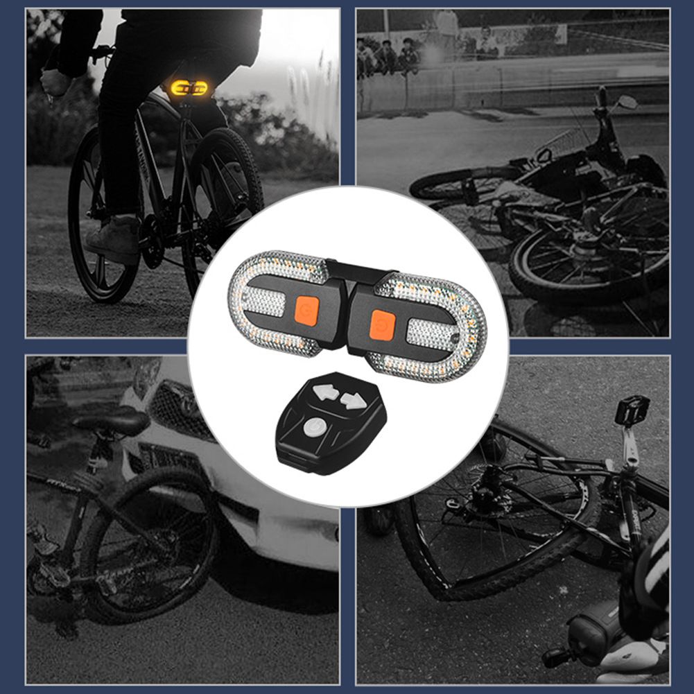 USB-oppladbar sykkelbaklys med retningssignal, LED-sykkellykt - sikkerhetstilbehør for syklistens synlighet