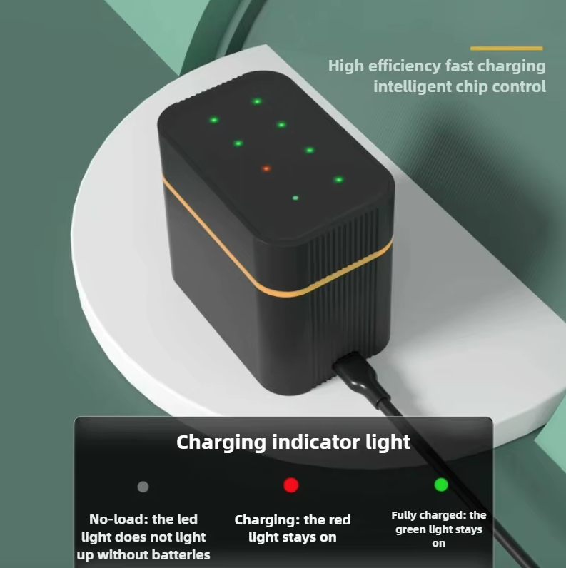 Oppladbare AA-batterier litium med lader,8 Pack 1.5V 3000mWh AA-batteri oppladbart,Langvarige Pilas Recargables litium-ion AA-batteri med ladeoppbevaringsboks