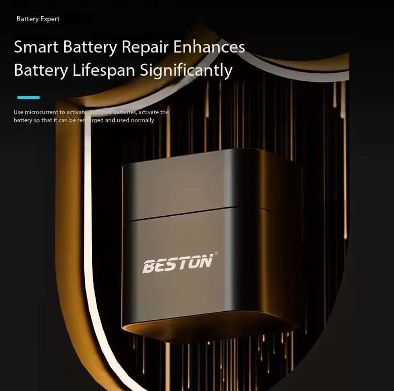 Beston Smart Batterilader 8 Spor AA med 3600mWh 1,5V Oppladbart Litiumbatteri Hurtiglading Batteriladersett