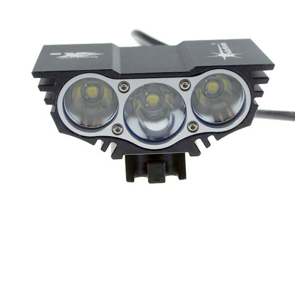 SolarStorm X3 3000 Lumen LED Sykkellys Vanntett Multifunksjonell Hodelykt Sykkeltilbehør