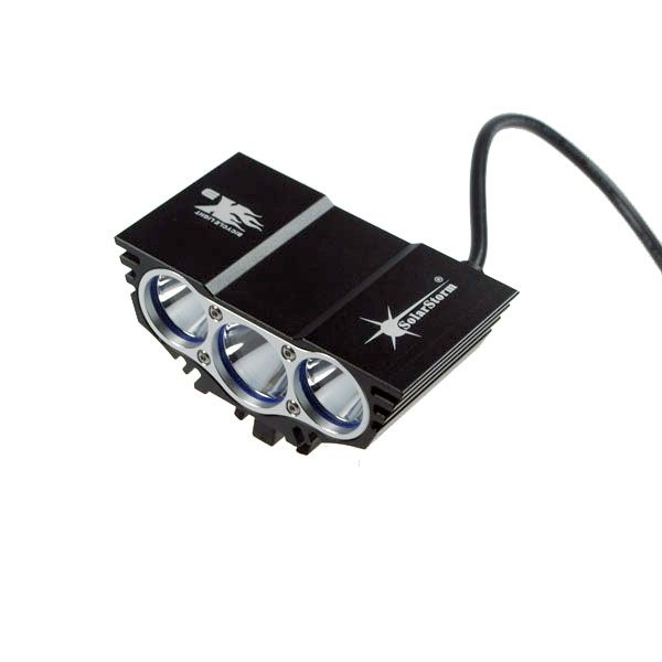 SolarStorm X3 3000 Lumen LED Sykkellys Vanntett Multifunksjonell Hodelykt Sykkeltilbehør