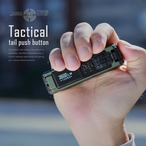 IMALENT BL50 3600 Lumens EDC Lommelykt Kompakt Type-C Oppladbar med OLED-skjerm for Utendørseventyr