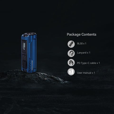 IMALENT BL50 3600 Lumens EDC Lommelykt Kompakt Type-C Oppladbar med OLED-skjerm for Utendørseventyr