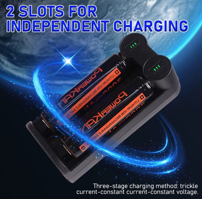 21700 Batterilader for 18650 CR123A 14500 med intelligent MCU-teknologi og sikkerhetsfunksjoner effektiv løsning