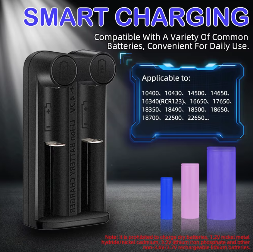 21700 Batterilader for 18650 CR123A 14500 med intelligent MCU-teknologi og sikkerhetsfunksjoner effektiv løsning