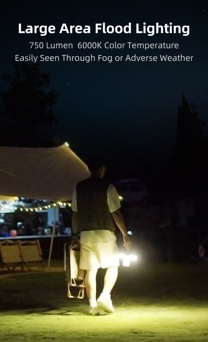 Klarus CL2 750 lumen fritt foldbar campinglampe, bærbar, øyevennlig, allsidig lampe med 7 lysmoduser