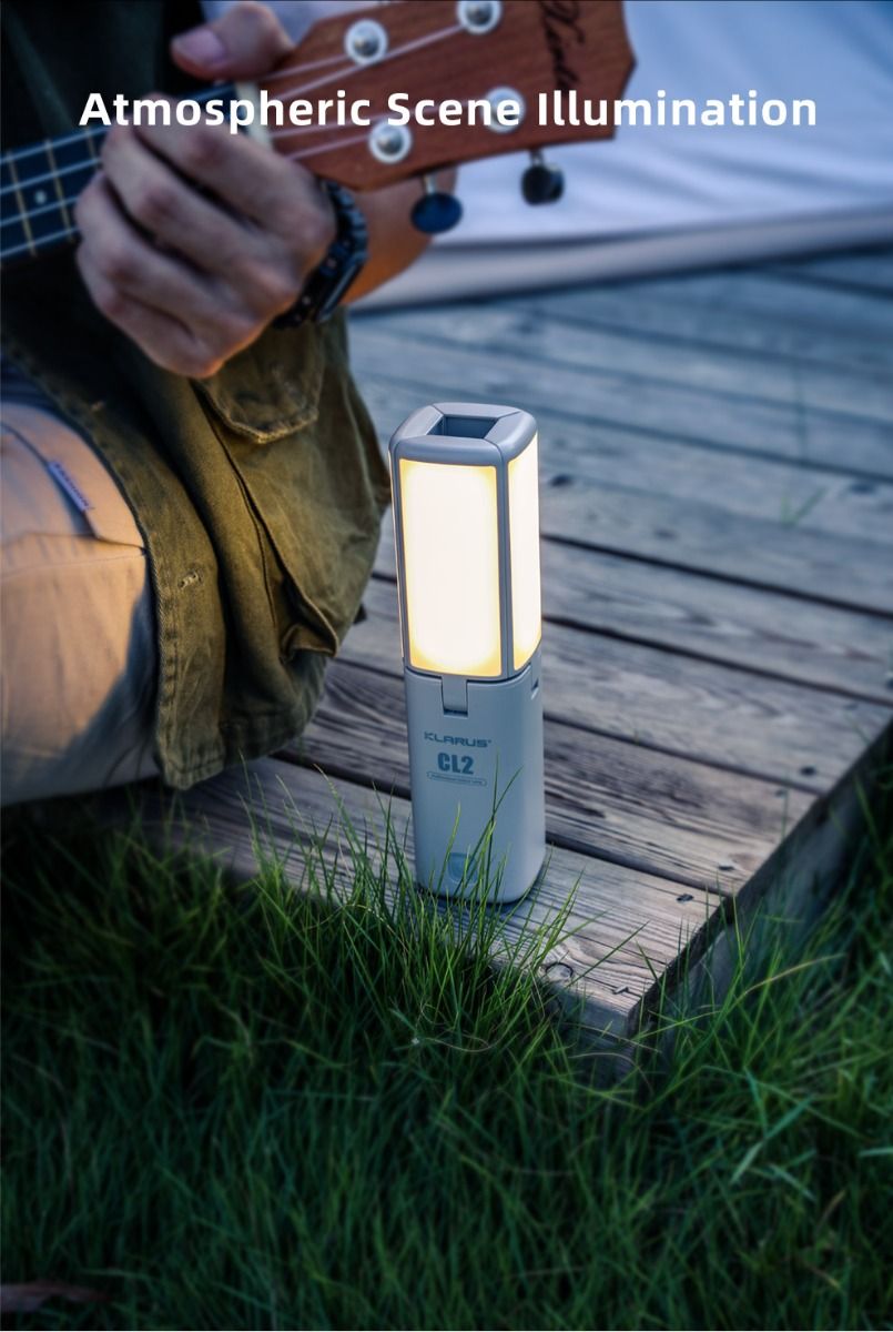 Klarus CL2 750 lumen fritt foldbar campinglampe, bærbar, øyevennlig, allsidig lampe med 7 lysmoduser