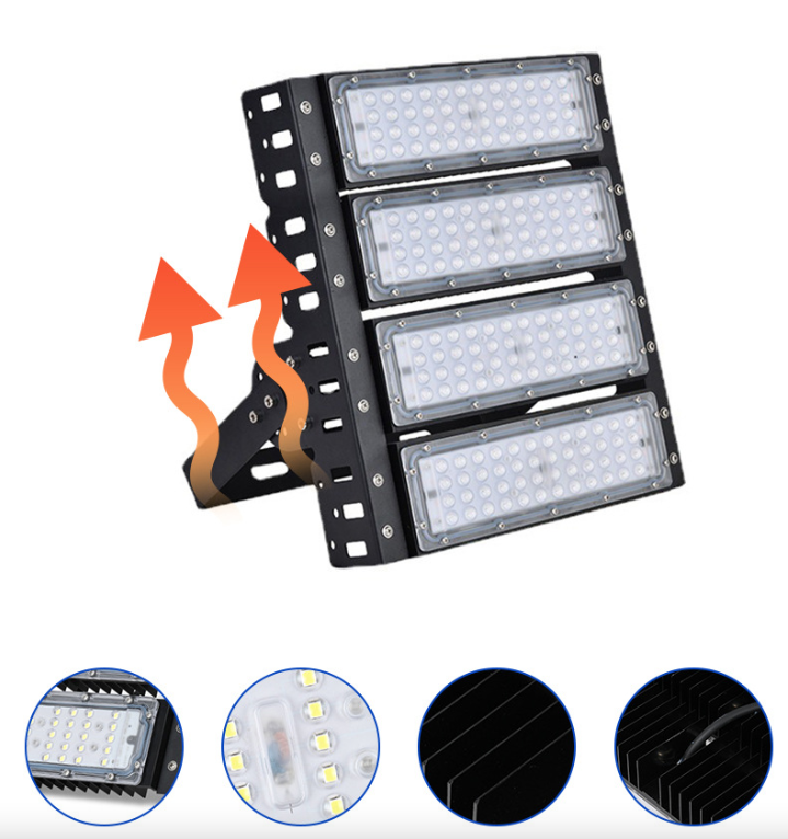 LED-modul tunnellys utendørs vanntett høypolestadionlys 200W høyeffekts ingeniørmodul flomlys