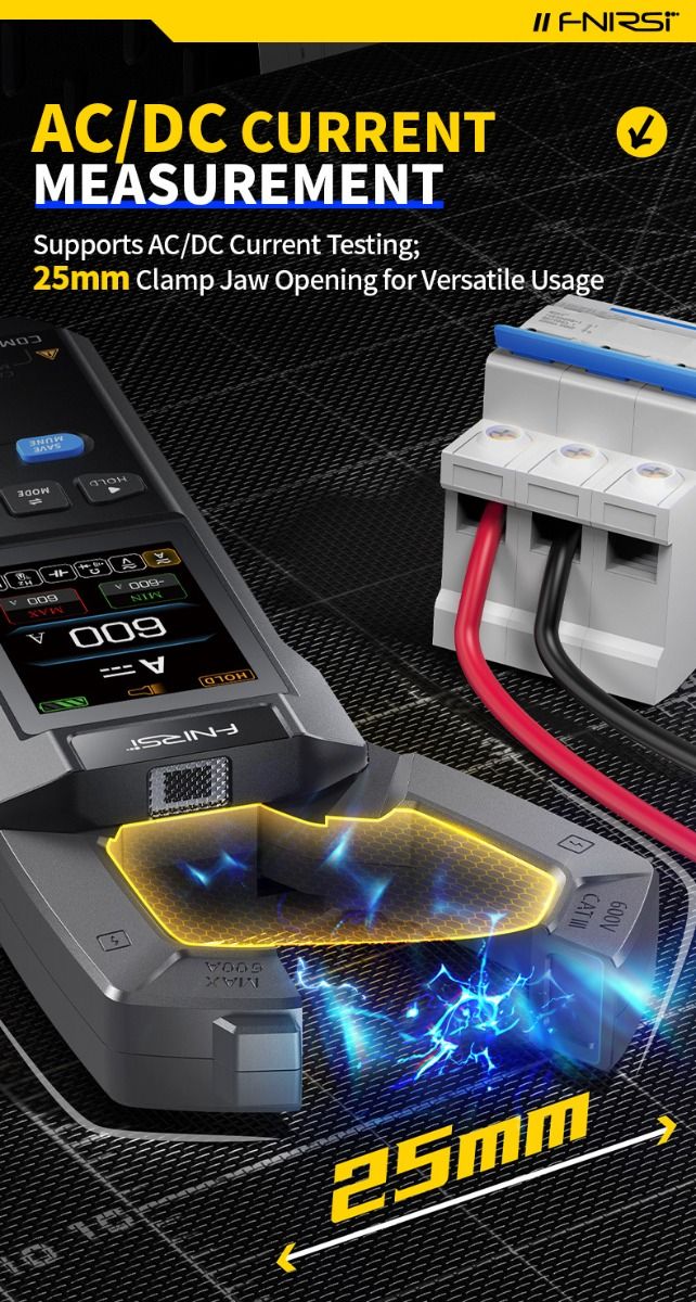 FNIRSI DMC-100 Strømtang Multimeter: Automatisk & Intelligent Høypresisjons Universalmåler