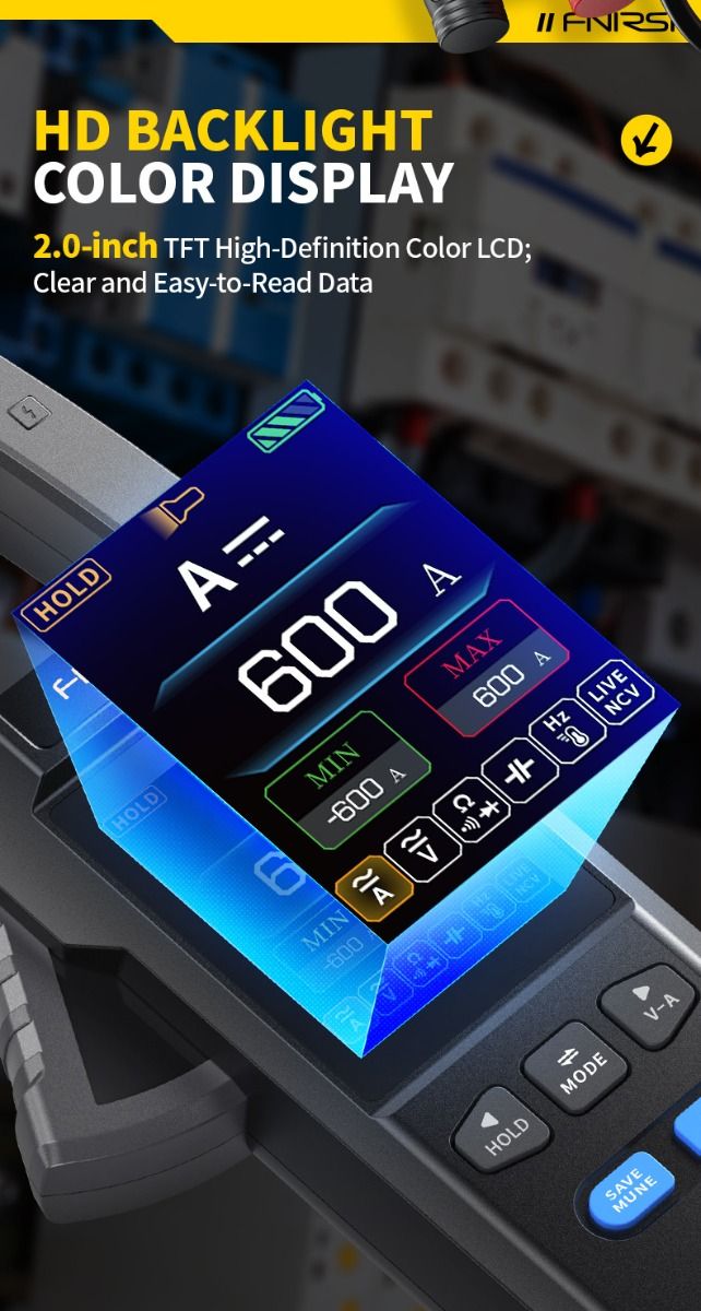 FNIRSI DMC-100 Strømtang Multimeter: Automatisk & Intelligent Høypresisjons Universalmåler