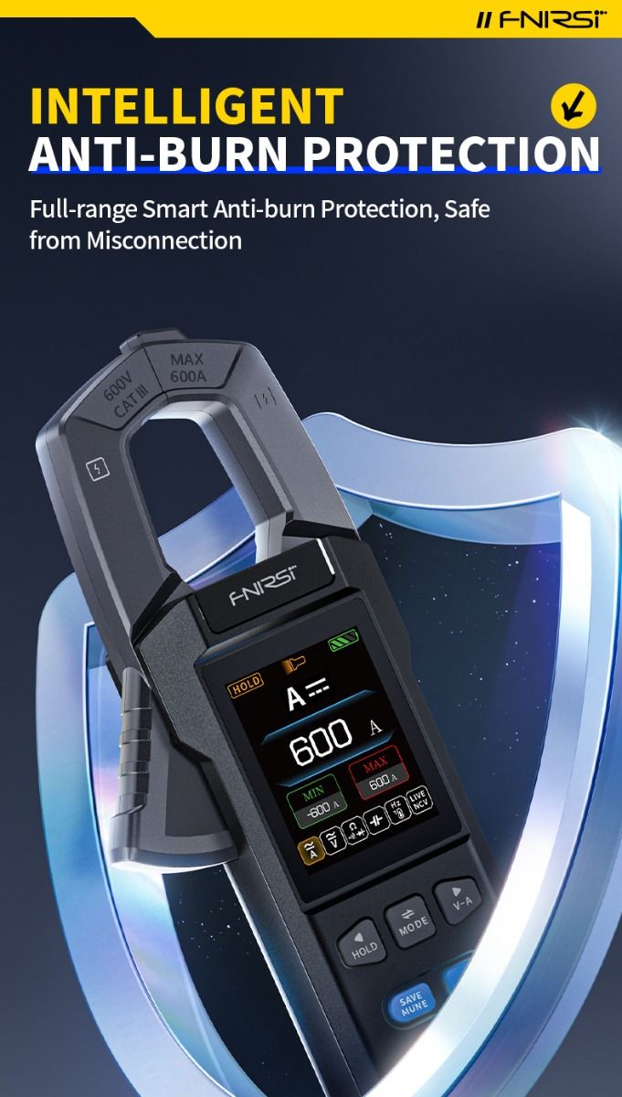 FNIRSI DMC-100 Strømtang Multimeter: Automatisk & Intelligent Høypresisjons Universalmåler