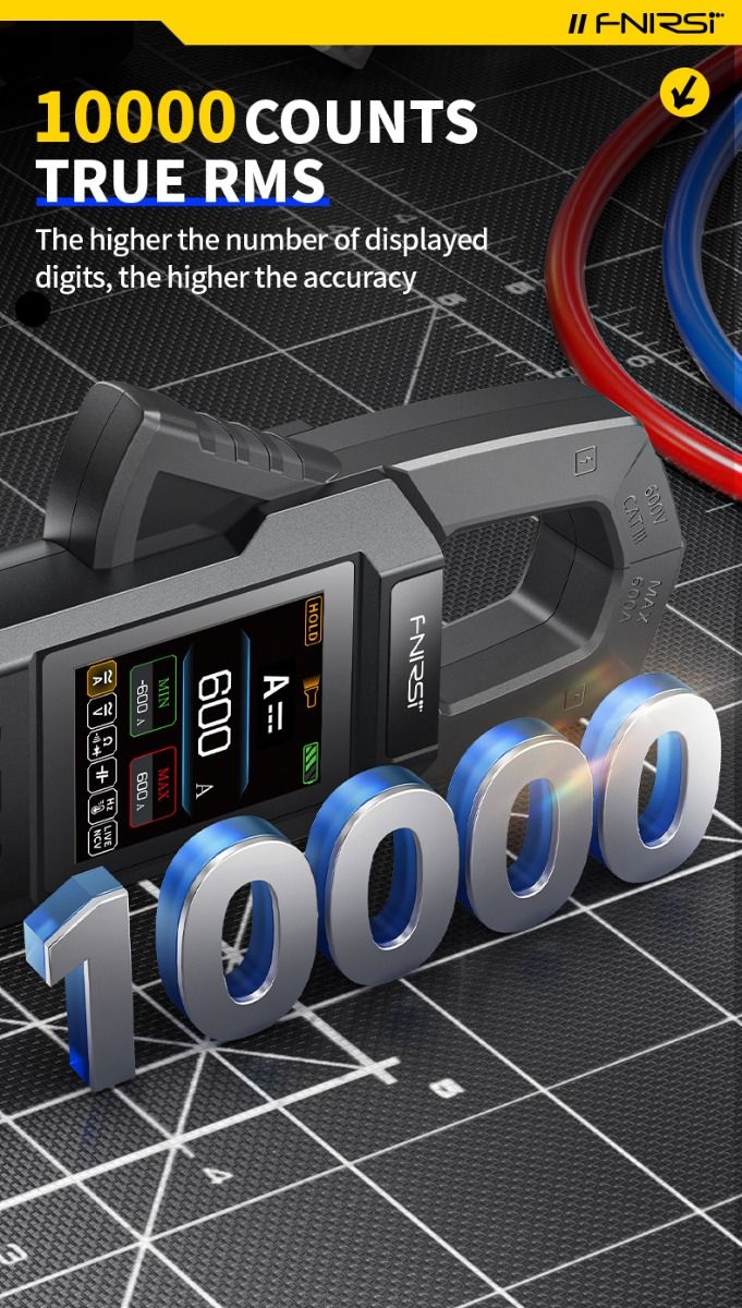 FNIRSI DMC-100 Strømtang Multimeter: Automatisk & Intelligent Høypresisjons Universalmåler