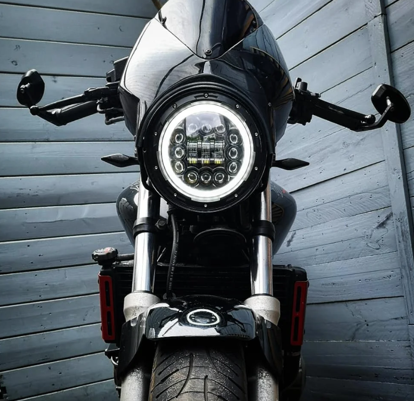7 Tommers Motorsykkel LED-Hodelykt Beam DRL Blinklys 7" Rund Hodelykt for Harley Jeep Wrangler Hummer