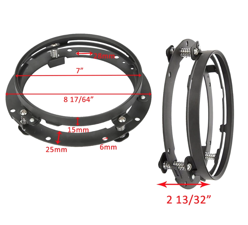 7 Tommers Motorsykkel LED-Hodelykt Beam DRL Blinklys 7" Rund Hodelykt for Harley Jeep Wrangler Hummer