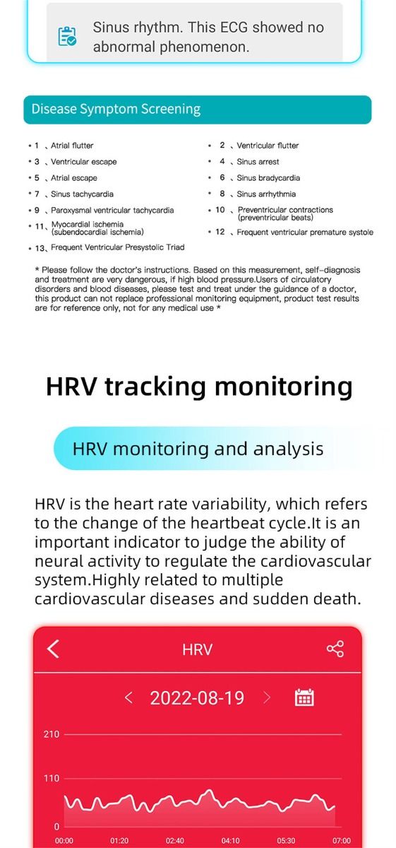 EP01 Blodsukker Smartklokke: EKG, HRV, Hjertefrekvens, Temp. 1,47" HD Vanntett Fitness Tracker