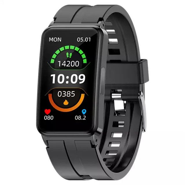 EP01 Blodsukker Smartklokke: EKG, HRV, Hjertefrekvens, Temp. 1,47" HD Vanntett Fitness Tracker