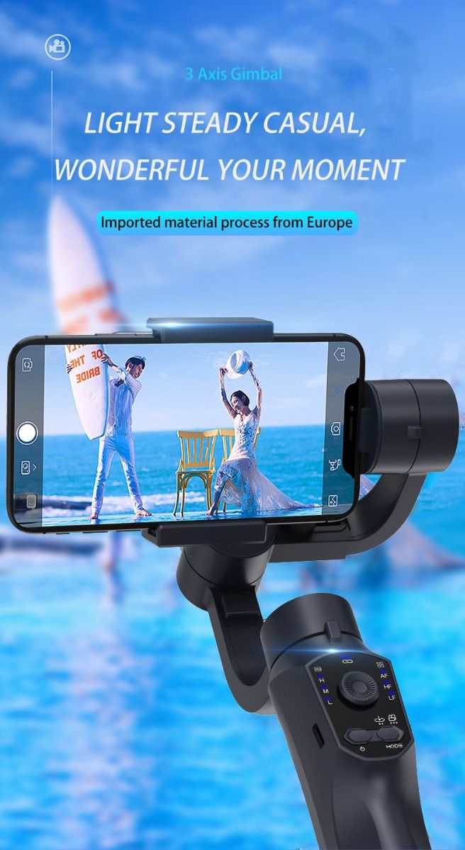 F10 Pro Stabilizer 3-akset telefon-gimbal for mobilfilmskaping med smarttelefonkompatibilitet og ansiktsgjenkjenning