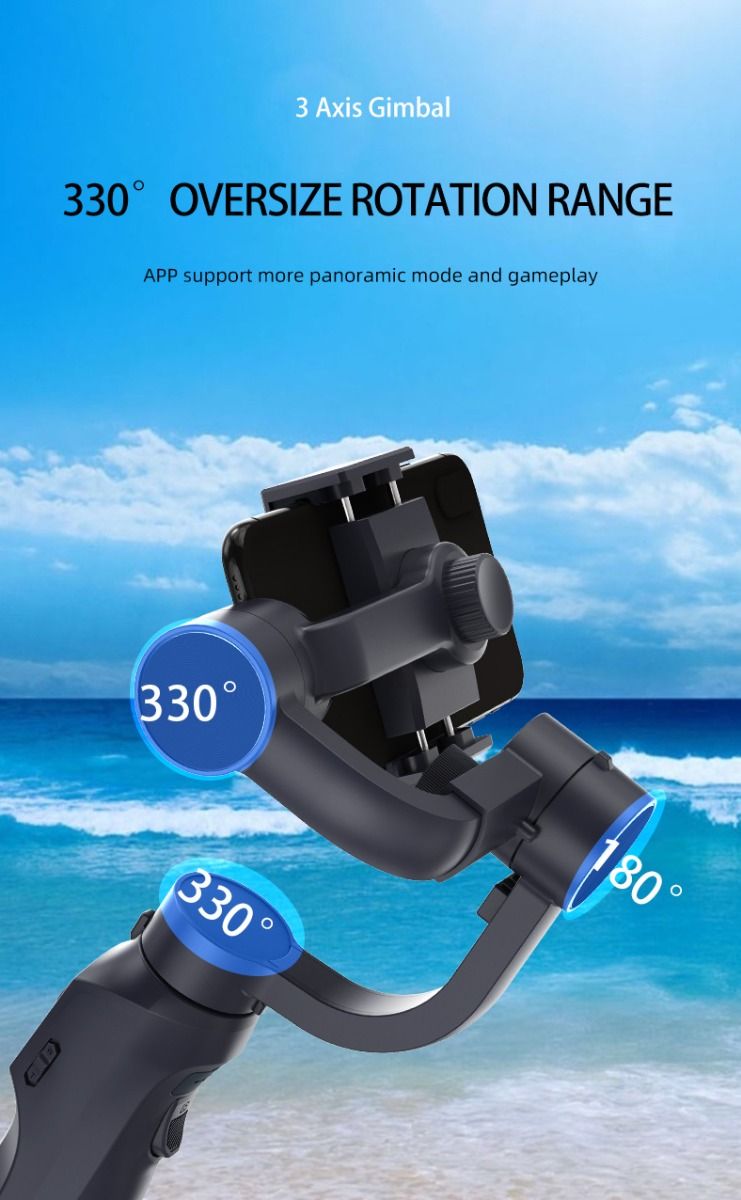 F10 Pro Stabilizer 3-akset telefon-gimbal for mobilfilmskaping med smarttelefonkompatibilitet og ansiktsgjenkjenning