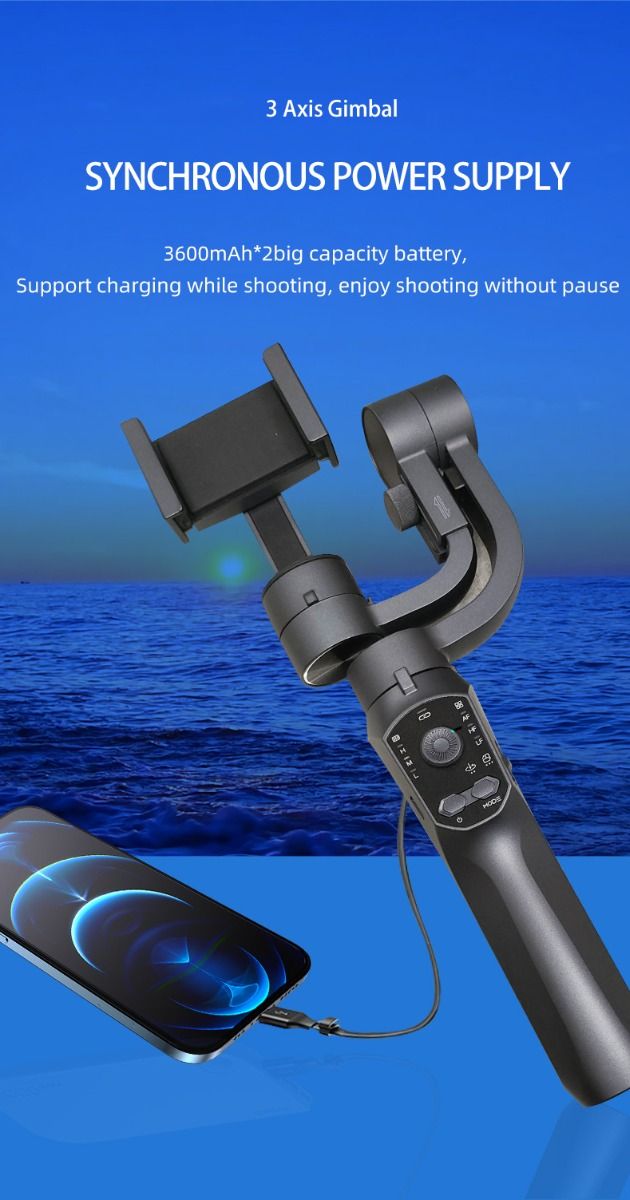 F10 Pro Stabilizer 3-akset telefon-gimbal for mobilfilmskaping med smarttelefonkompatibilitet og ansiktsgjenkjenning