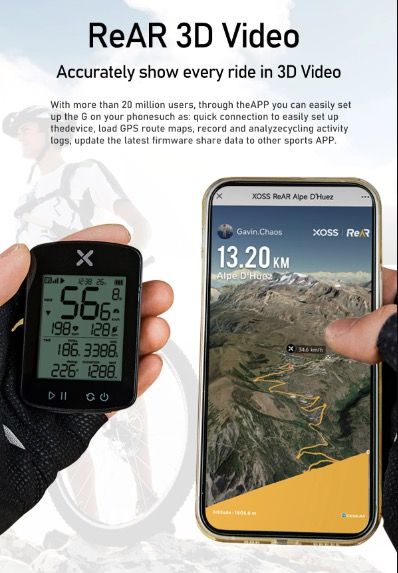 XOSS G+ G2 Sykkelcomputer GPS generasjon trådløs speedometer tracker med tilpasset skjerm og pulssensor