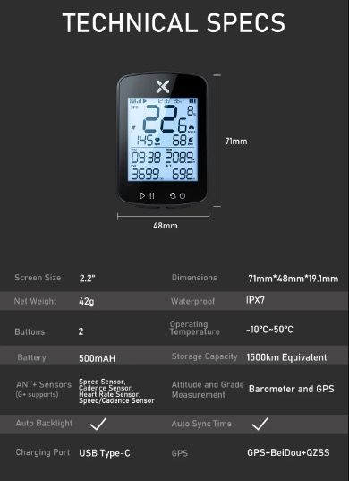 XOSS G+ G2 Sykkelcomputer GPS generasjon trådløs speedometer tracker med tilpasset skjerm og pulssensor