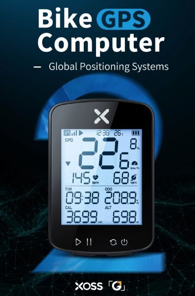 XOSS G+ G2 Sykkelcomputer GPS generasjon trådløs speedometer tracker med tilpasset skjerm og pulssensor