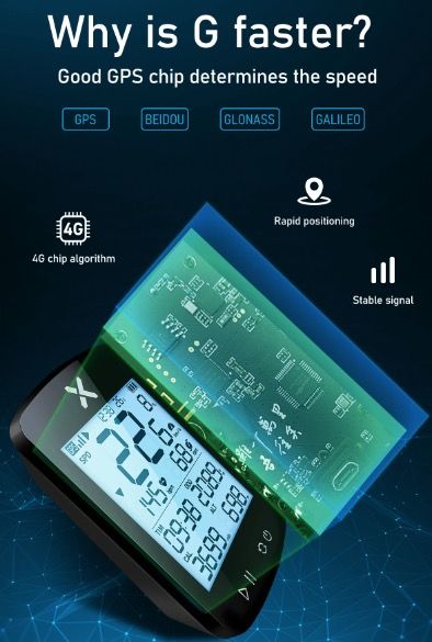 XOSS G+ G2 Sykkelcomputer GPS generasjon trådløs speedometer tracker med tilpasset skjerm og pulssensor