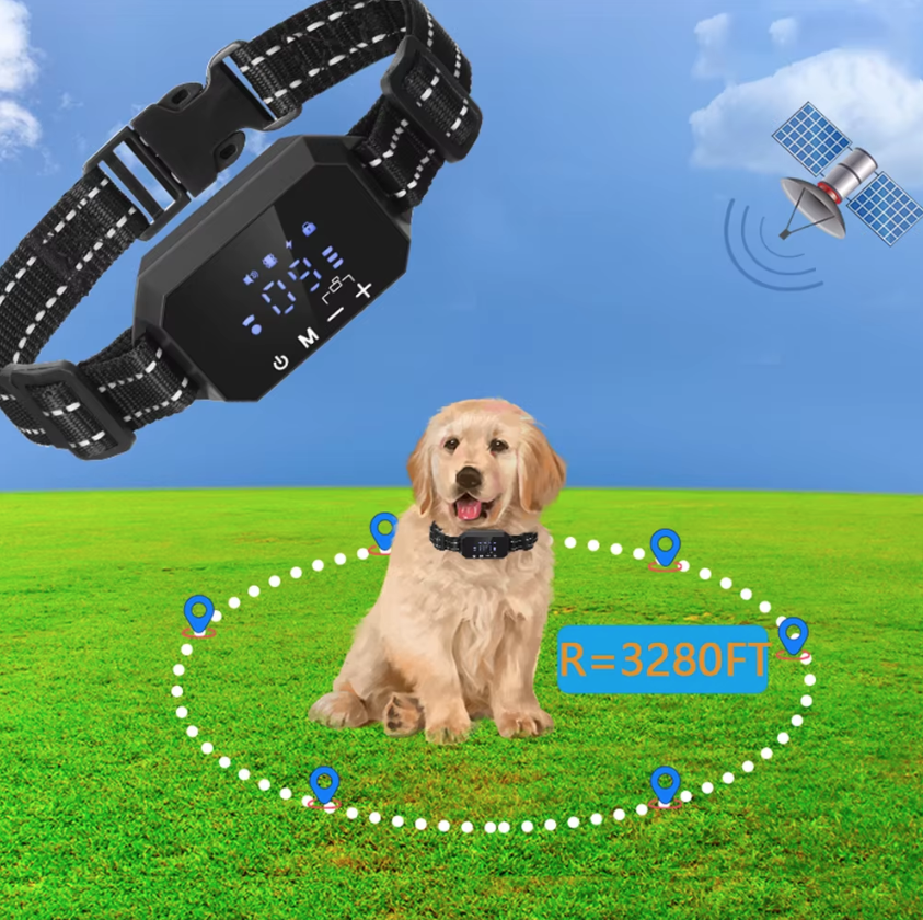 GPS trådløst hundegjerde med justerbar advarselsstyrke og humane treningsmoduser, rekkevidde 100 til 3300 fot