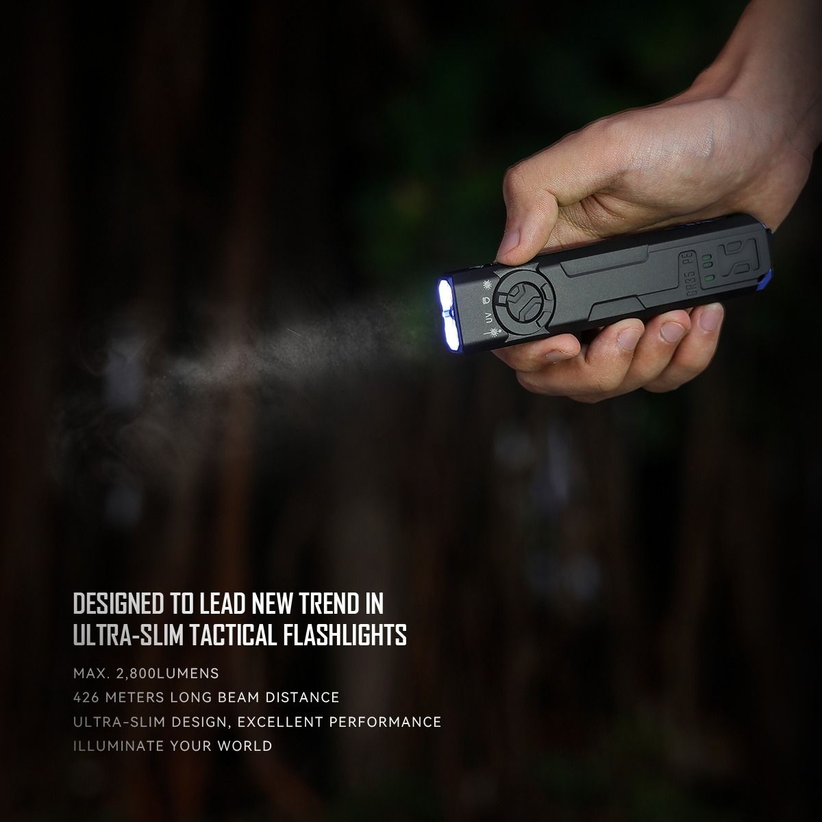 IMALENT GR35 2800 Lumen LED EDC Lommelykt (Grønn)