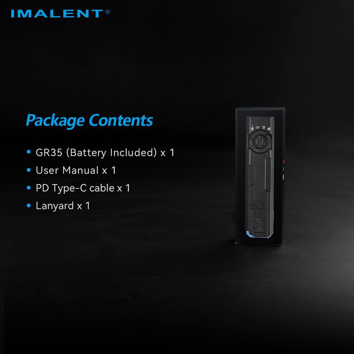 IMALENT GR35 2800 lumen LED EDC-lommelykt (rød)