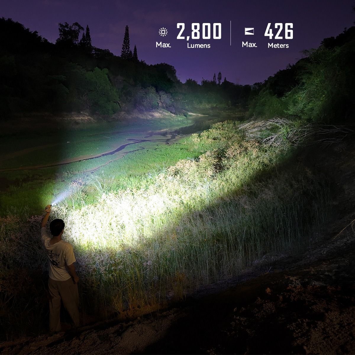 IMALENT GR35 2800 Lumen LED EDC Lommelykt (Grønn)