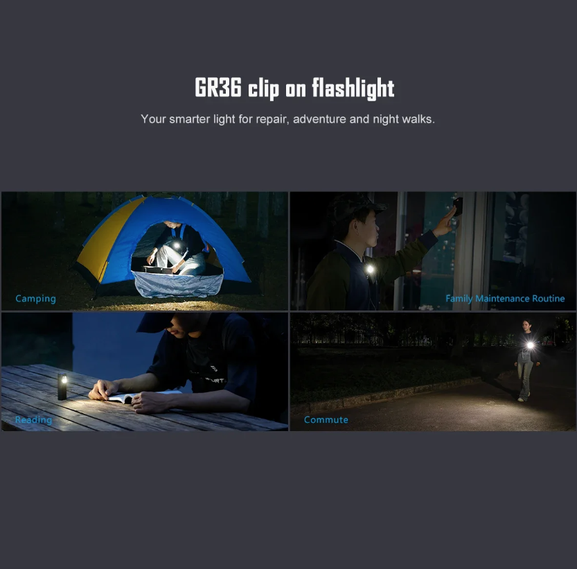IMALENT GR36 EDC 2800 Lumens Type-C oppladbar magnetisk superlyssterk klipp-på LED-lommelykt