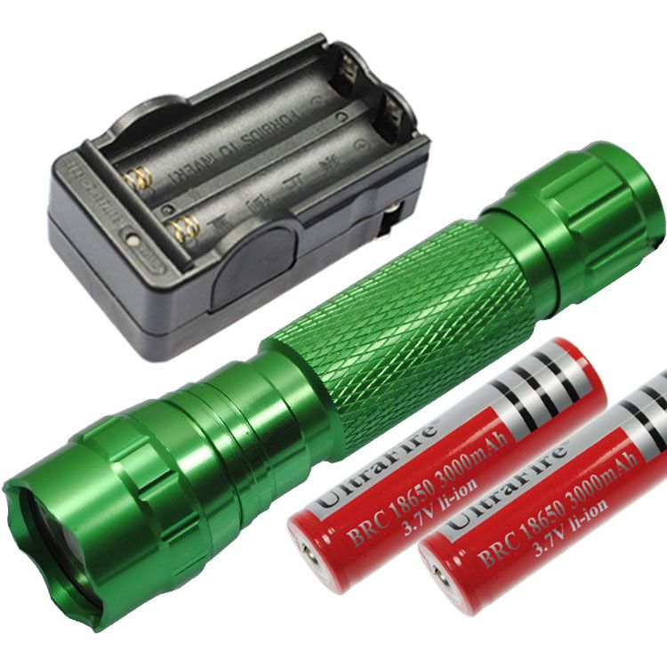 Multi Farge Velg LED lommelykt 1300 LUMENS 5 Modus Ultrafire 501B robust aluminium for friluftsliv camping