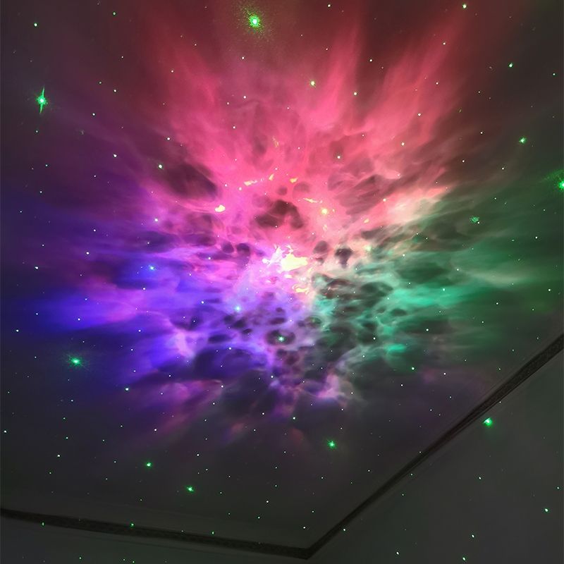 Fengslende Laser Stjernehimmel Projektor Nattlys 7 Farger 360 Graders Rotasjon Koselig Stemning Barnegave Dekor