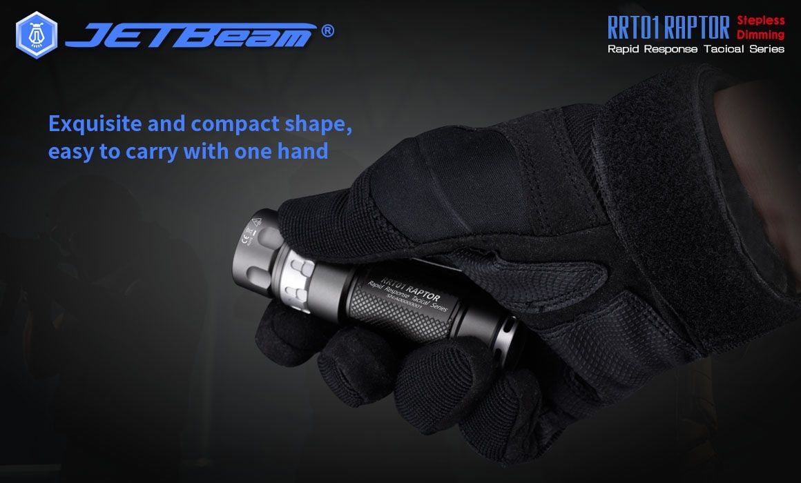 JETBeam JET-RRT01 XP-L 950 Lumen LED EDC lommelykt Slitesterk utendørsbelysning for camping og fotturer
