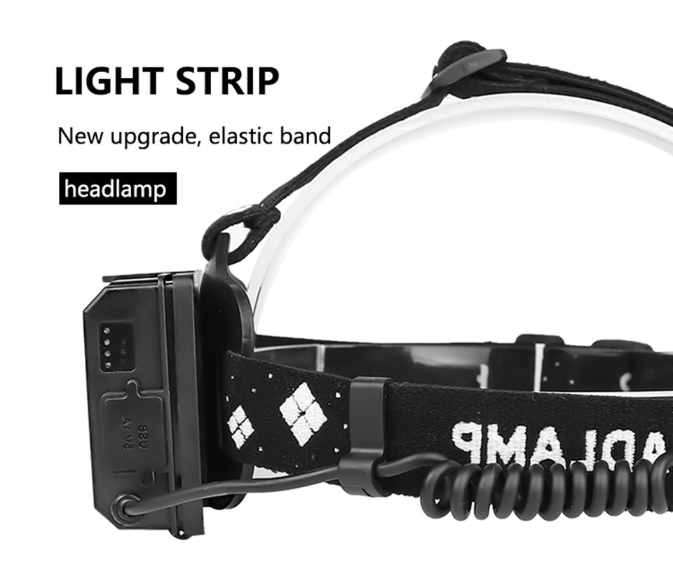 XHP70 LED Hodelykt 8000LM USB Oppladbar Utendørslys IPX5 Vanntett Justerbare Moduser for Camping og Fotturer